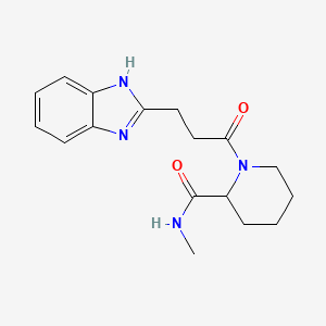 1-[3-(1H-benzimidazol-2-yl)propanoyl]-N-methylpiperidine-2-carboxamide