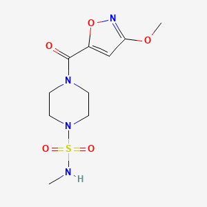 4-(3-methoxy-1,2-oxazole-5-carbonyl)-N-methylpiperazine-1-sulfonamide