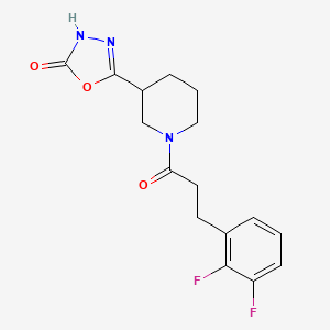 molecular formula C16H17F2N3O3 B7411087 5-[1-[3-(2,3-difluorophenyl)propanoyl]piperidin-3-yl]-3H-1,3,4-oxadiazol-2-one 