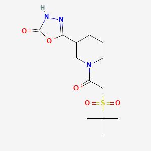 5-[1-(2-tert-butylsulfonylacetyl)piperidin-3-yl]-3H-1,3,4-oxadiazol-2-one