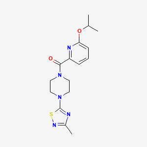 [4-(3-Methyl-1,2,4-thiadiazol-5-yl)piperazin-1-yl]-(6-propan-2-yloxypyridin-2-yl)methanone