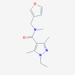 1-ethyl-N-(furan-3-ylmethyl)-N,3,5-trimethylpyrazole-4-carboxamide