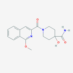 4-Hydroxy-1-(1-methoxyisoquinoline-3-carbonyl)piperidine-4-carboxamide