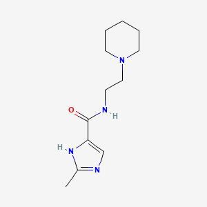 molecular formula C12H20N4O B7411155 2-methyl-N-(2-piperidin-1-ylethyl)-1H-imidazole-5-carboxamide 