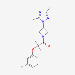 2-(3-Chlorophenoxy)-1-[3-(3,5-dimethyl-1,2,4-triazol-1-yl)azetidin-1-yl]-2-methylpropan-1-one