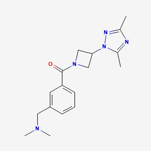 [3-[(Dimethylamino)methyl]phenyl]-[3-(3,5-dimethyl-1,2,4-triazol-1-yl)azetidin-1-yl]methanone