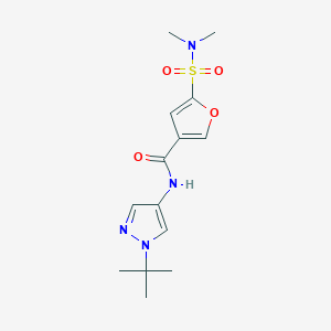 N-(1-tert-butylpyrazol-4-yl)-5-(dimethylsulfamoyl)furan-3-carboxamide