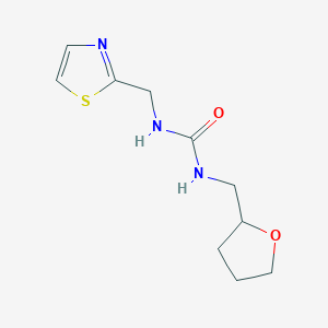 molecular formula C10H15N3O2S B7411218 1-(Oxolan-2-ylmethyl)-3-(1,3-thiazol-2-ylmethyl)urea 