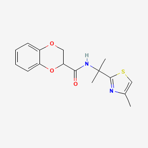 N-[2-(4-methyl-1,3-thiazol-2-yl)propan-2-yl]-2,3-dihydro-1,4-benzodioxine-3-carboxamide