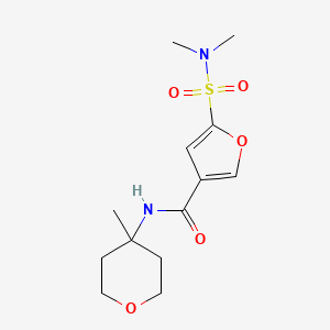 5-(dimethylsulfamoyl)-N-(4-methyloxan-4-yl)furan-3-carboxamide