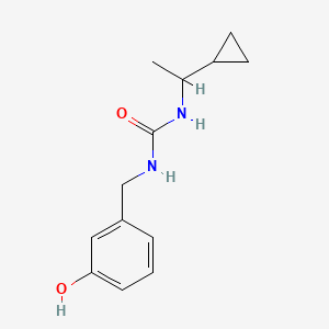 1-(1-Cyclopropylethyl)-3-[(3-hydroxyphenyl)methyl]urea