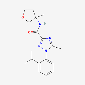 5-methyl-N-(3-methyloxolan-3-yl)-1-(2-propan-2-ylphenyl)-1,2,4-triazole-3-carboxamide