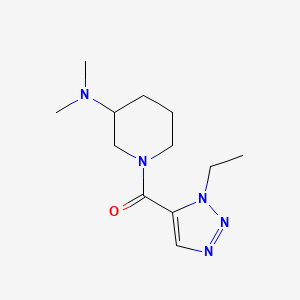 molecular formula C12H21N5O B7411347 [3-(Dimethylamino)piperidin-1-yl]-(3-ethyltriazol-4-yl)methanone 