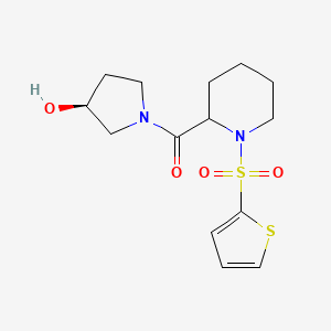 [(3S)-3-hydroxypyrrolidin-1-yl]-(1-thiophen-2-ylsulfonylpiperidin-2-yl)methanone