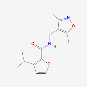 N-[(3,5-dimethyl-1,2-oxazol-4-yl)methyl]-3-propan-2-ylfuran-2-carboxamide