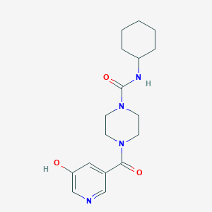 N-cyclohexyl-4-(5-hydroxypyridine-3-carbonyl)piperazine-1-carboxamide