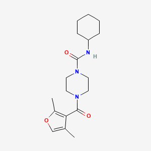 N-cyclohexyl-4-(2,4-dimethylfuran-3-carbonyl)piperazine-1-carboxamide