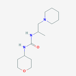 molecular formula C14H27N3O2 B7411385 1-(Oxan-4-yl)-3-(1-piperidin-1-ylpropan-2-yl)urea 