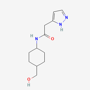 N-[4-(hydroxymethyl)cyclohexyl]-2-(1H-pyrazol-5-yl)acetamide