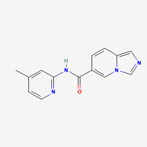 molecular formula C14H12N4O B7411412 N-(4-methylpyridin-2-yl)imidazo[1,5-a]pyridine-6-carboxamide 