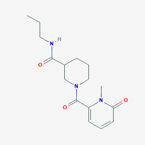 molecular formula C16H23N3O3 B7411418 1-(1-methyl-6-oxopyridine-2-carbonyl)-N-propylpiperidine-3-carboxamide 