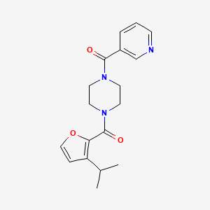 [4-(3-Propan-2-ylfuran-2-carbonyl)piperazin-1-yl]-pyridin-3-ylmethanone