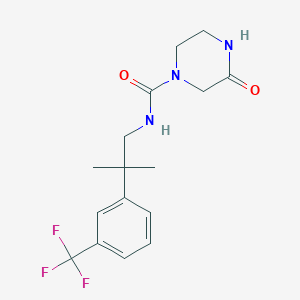 N-[2-methyl-2-[3-(trifluoromethyl)phenyl]propyl]-3-oxopiperazine-1-carboxamide