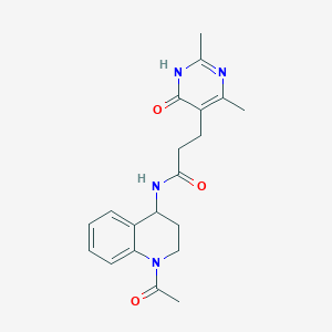 N-(1-acetyl-3,4-dihydro-2H-quinolin-4-yl)-3-(2,4-dimethyl-6-oxo-1H-pyrimidin-5-yl)propanamide