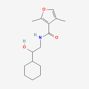 molecular formula C15H23NO3 B7411437 N-(2-cyclohexyl-2-hydroxyethyl)-2,4-dimethylfuran-3-carboxamide 