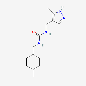 molecular formula C14H24N4O B7411444 1-[(4-methylcyclohexyl)methyl]-3-[(5-methyl-1H-pyrazol-4-yl)methyl]urea 