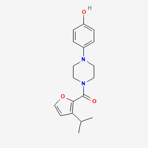 molecular formula C18H22N2O3 B7411469 [4-(4-Hydroxyphenyl)piperazin-1-yl]-(3-propan-2-ylfuran-2-yl)methanone 