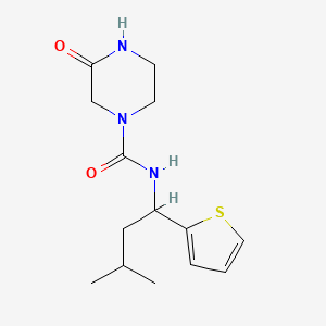 N-(3-methyl-1-thiophen-2-ylbutyl)-3-oxopiperazine-1-carboxamide