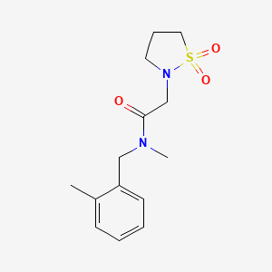 2-(1,1-dioxo-1,2-thiazolidin-2-yl)-N-methyl-N-[(2-methylphenyl)methyl]acetamide