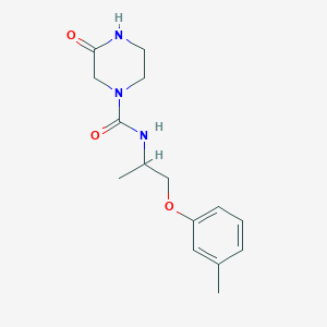 N-[1-(3-methylphenoxy)propan-2-yl]-3-oxopiperazine-1-carboxamide