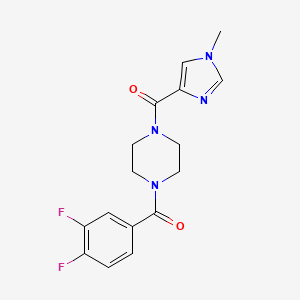 molecular formula C16H16F2N4O2 B7411572 (3,4-Difluorophenyl)-[4-(1-methylimidazole-4-carbonyl)piperazin-1-yl]methanone 