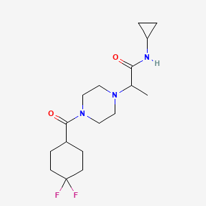 N-cyclopropyl-2-[4-(4,4-difluorocyclohexanecarbonyl)piperazin-1-yl]propanamide