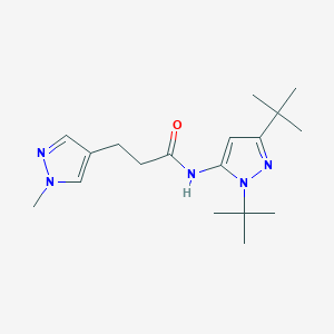 N-(2,5-ditert-butylpyrazol-3-yl)-3-(1-methylpyrazol-4-yl)propanamide