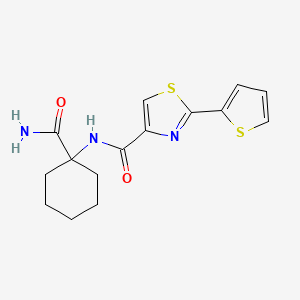 N-(1-carbamoylcyclohexyl)-2-thiophen-2-yl-1,3-thiazole-4-carboxamide