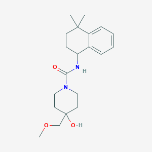 molecular formula C20H30N2O3 B7411676 N-(4,4-dimethyl-2,3-dihydro-1H-naphthalen-1-yl)-4-hydroxy-4-(methoxymethyl)piperidine-1-carboxamide 