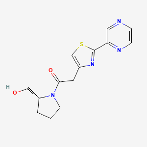 1-[(2R)-2-(hydroxymethyl)pyrrolidin-1-yl]-2-(2-pyrazin-2-yl-1,3-thiazol-4-yl)ethanone