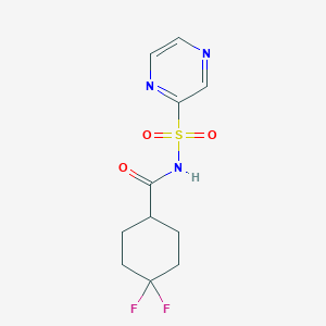 4,4-difluoro-N-pyrazin-2-ylsulfonylcyclohexane-1-carboxamide