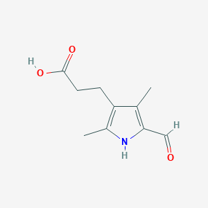 molecular formula C10H13NO3 B074117 3-(5-formyl-2,4-dimethyl-1H-pyrrol-3-yl)propanoic Acid CAS No. 1133-96-6
