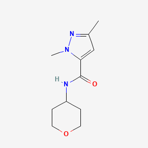 2,5-dimethyl-N-(oxan-4-yl)pyrazole-3-carboxamide