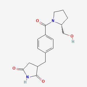 3-[[4-[(2R)-2-(hydroxymethyl)pyrrolidine-1-carbonyl]phenyl]methyl]pyrrolidine-2,5-dione