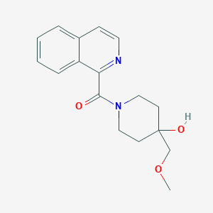 molecular formula C17H20N2O3 B7411711 [4-Hydroxy-4-(methoxymethyl)piperidin-1-yl]-isoquinolin-1-ylmethanone 