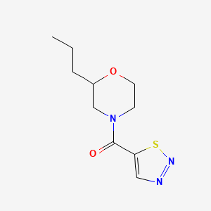 molecular formula C10H15N3O2S B7411726 (2-Propylmorpholin-4-yl)-(thiadiazol-5-yl)methanone 