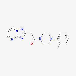 1-[4-(2-Methylphenyl)piperazin-1-yl]-2-([1,2,4]triazolo[1,5-a]pyrimidin-2-yl)ethanone