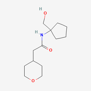 N-[1-(hydroxymethyl)cyclopentyl]-2-(oxan-4-yl)acetamide