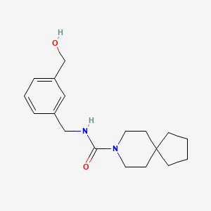 N-[[3-(hydroxymethyl)phenyl]methyl]-8-azaspiro[4.5]decane-8-carboxamide