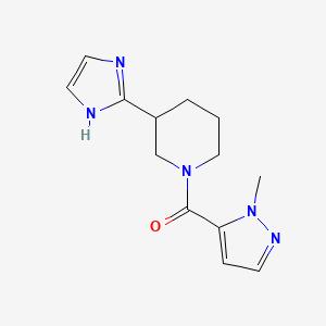 molecular formula C13H17N5O B7411802 [3-(1H-imidazol-2-yl)piperidin-1-yl]-(2-methylpyrazol-3-yl)methanone 